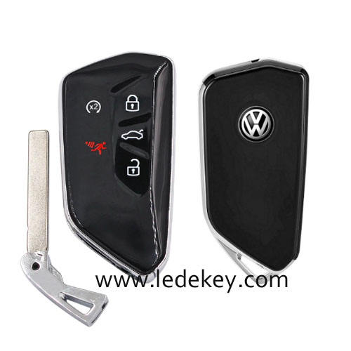 For VW 5 button remote key blank with key blade