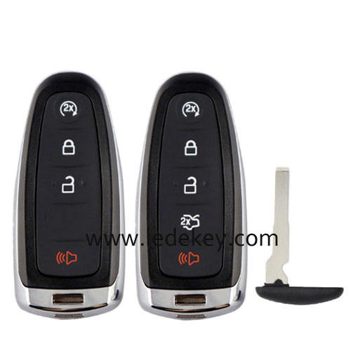 Ford 4/5 button Smart remote key shell with logo (Please choose model)