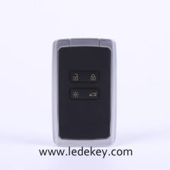 Re-nault 4 button remote key shell With logo / Without Logo,   silver/black (Please choose the model)