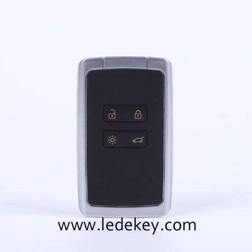 Re-nault 4 button remote key shell With logo / Without Logo,   silver/black (Please choose the model)