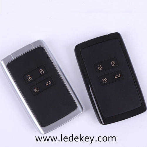 Ren-ault 4 button remote key shell With logo (Please choose Color) silver/black