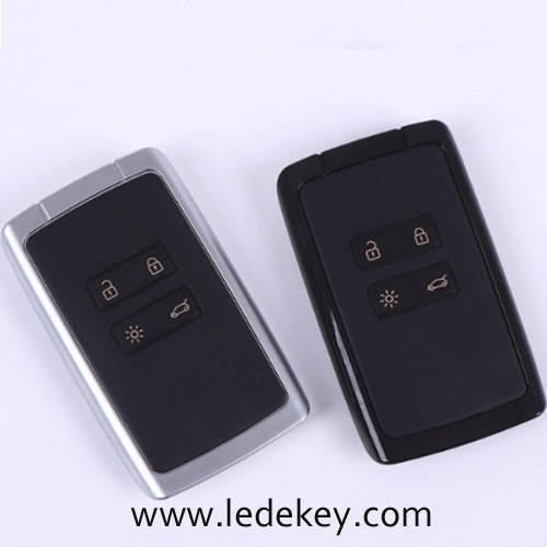 Re-nault 4 button remote key shell With logo / Without Logo,   silver/black (Please choose the model)