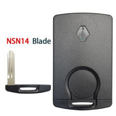 Ren-ault 4 button remote key shell with logo (Please choose Blade)