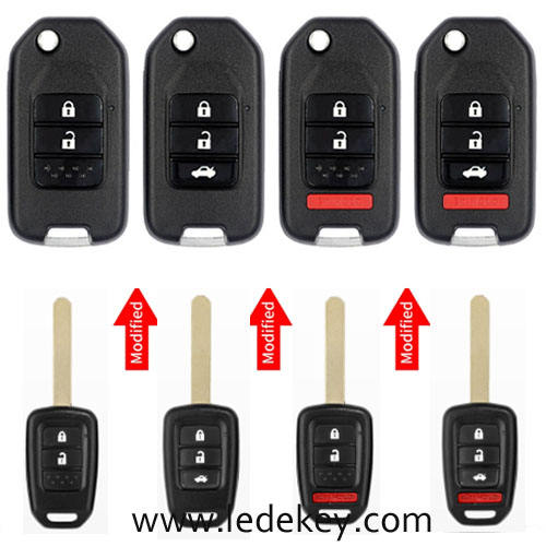 Honda 2/3/4 button modified remote key shell (Please choose model )