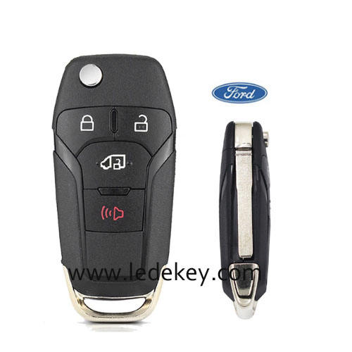 Ford 4 button flip key shell with logo