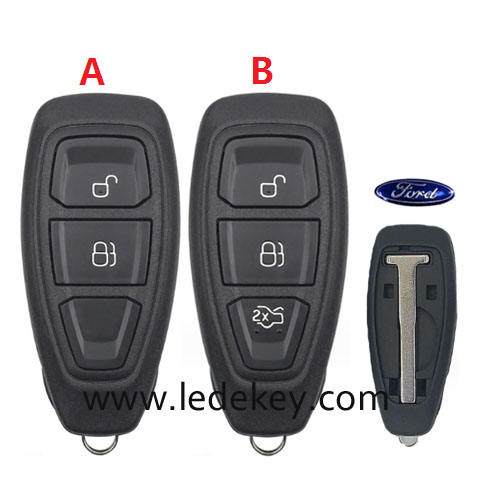 Ford 2/3 button remote key shell with Emergency blade  (Please choose model)