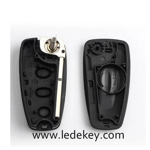 Ford 2/3 button flip remote key shell with HU101 blade  (Please choose model)