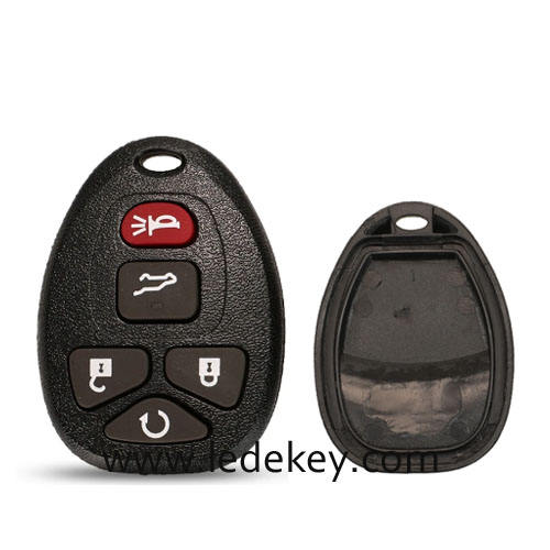 For Chevrolet GMC 5 button remote key shell without battery place