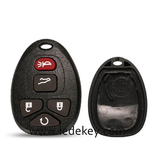 For Chevrolet GMC 5 button remote key shell with battery place