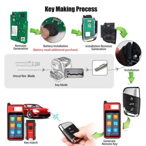 AUTEL IKEYVW003AL 3 Buttons Independent Universal Smart Key