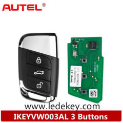 AUTEL IKEYVW003AL 3 Buttons Independent Universal Smart Key