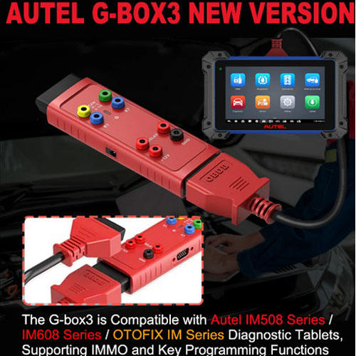 Autel G-BOX3 Key Programming Adapter for Toyota 4A Add Key, BMW DME/ DDE ISN Read and Write, Mercedes Benz All Key Lost