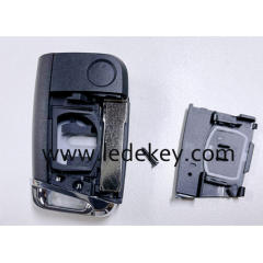 Skoda 3 button flip remote key shell with HU66 blade