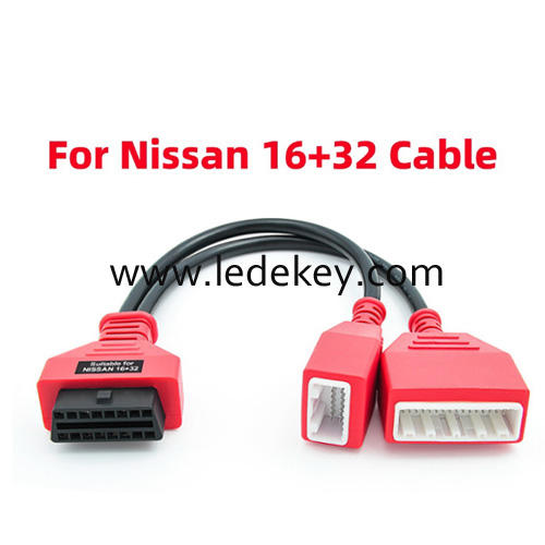 For Nissan 16+32 Gateway Adapter Sylphy Sentra (Models with B18 Chassis) 16pin Cable Adding Key No Need Password Work with Autel IM508 IM608 Lonsdor K518S