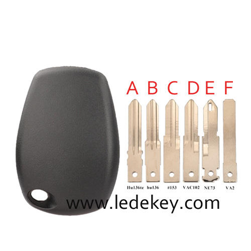 For Ren-ault transponder key shell with blade (Please choose model )