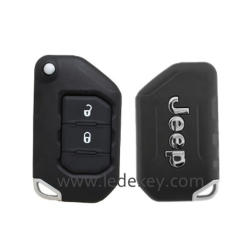 2 button Jeep Wrangler Gladiator Flip Remote Key Shell SIP22 Blade with logo