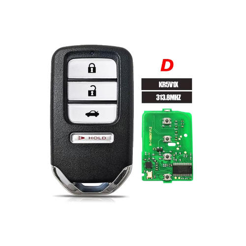 2/3/4/5/6 Buttons Honda Smart Remote Key 313.8MHz ID47 Chip (FCC ID : KR5V1X)For Honda Odyssey Crosstour Fit HR-V City Crider Jazz （with logo / no logo