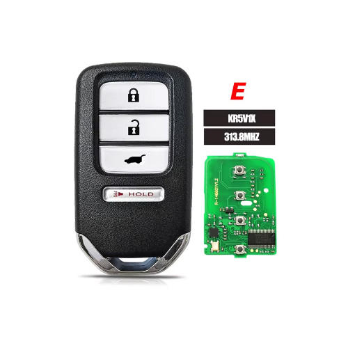2/3/4/5/6 Buttons Honda Smart Remote Key 313.8MHz ID47 Chip (FCC ID : KR5V1X)For Honda Odyssey Crosstour Fit HR-V City Crider Jazz （with logo / no logo