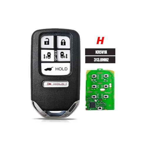2/3/4/5/6 Buttons Honda Smart Remote Key 313.8MHz ID47 Chip (FCC ID : KR5V1X)For Honda Odyssey Crosstour Fit HR-V City Crider Jazz （with logo / no logo