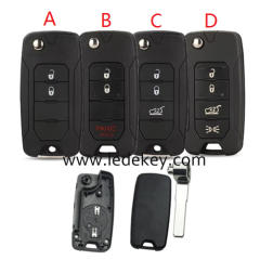 For Jeep remote key shell with blade,No Logo,  pls choose the button model A/B/C/D
