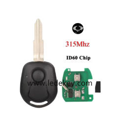 For SSANG YONG 2 Buttons Remote Key With 315Mhz 4D60 Chip HYN10 Blade For Ssangyong Actyon Kyron Actio Rexton Aoto Fob Control