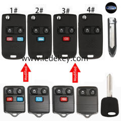 For Ford modified folding flip remote key shell with FO38 blade (Please choose model )