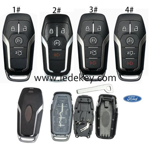 For Ford Smart remote key shell with blade with logo (Please choose model )