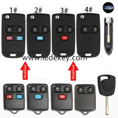 For Ford modified folding flip remote key shell with FO21 blade (Please choose model )