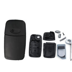 For Chery 2 button flip remote key shell with Unlock Button with left blade with Logo