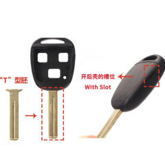 For Toyota Lexus 3 Button High Quality Remote Shell Explosion-Proof TOY48 Easy-Cut White Copper T Shaped Blade No Logo
