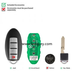 AUTEL IKEYNS004AL Nissan 4 Buttons Universal Smart Key