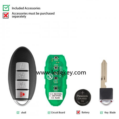AUTEL IKEYNS004AL Nissan 4 Buttons Universal Smart Key
