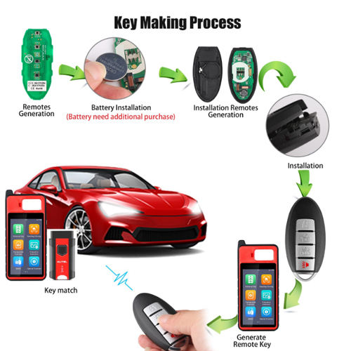 AUTEL IKEYNS004AL Nissan 4 Buttons Universal Smart Key