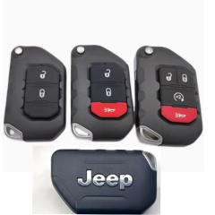 Jeep Wrangler 4 button Keyless Go smart remote key with logo with 433Mhz 4A / PCF7939M Chip FCC ID: OHT1130261