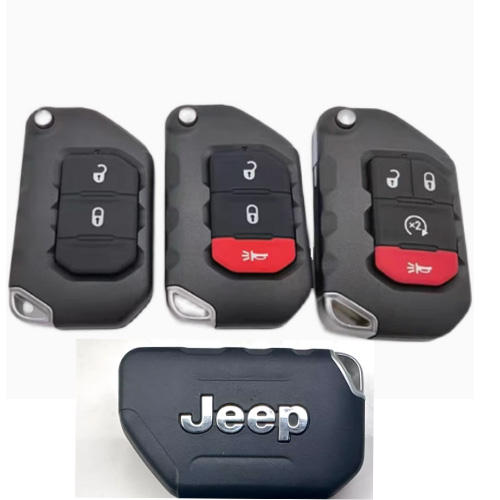 Jeep Wrangler 4 button Keyless Go smart remote key with logo with 433Mhz 4A / PCF7939M Chip FCC ID: OHT1130261