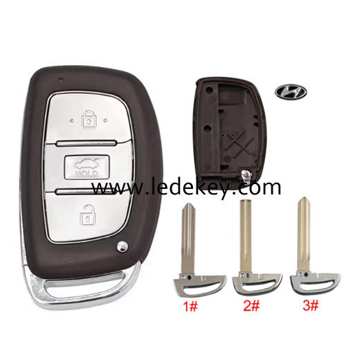 For Hyundai 3 button remote key shell (please choose key blade model)