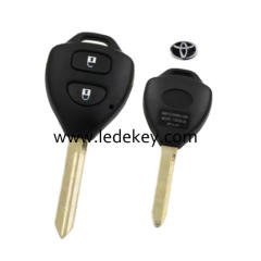 For Toyota 2 button remote key shell with TOY47 blade with Logo