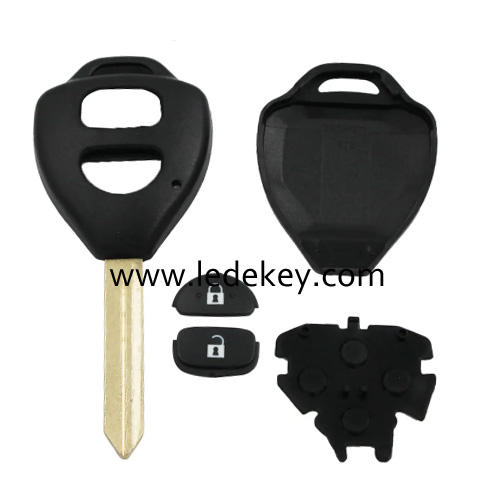 For Toyota 2 button remote key shell with TOY47 blade with Logo