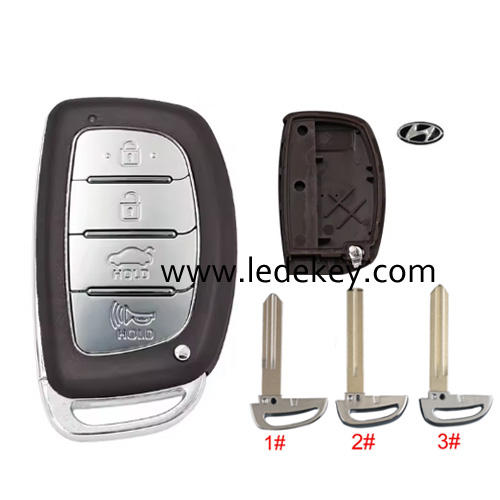 For Hyundai 4 button remote key shell (please choose key blade model)