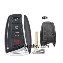 For Hyundai 4 button remote key shell with logo