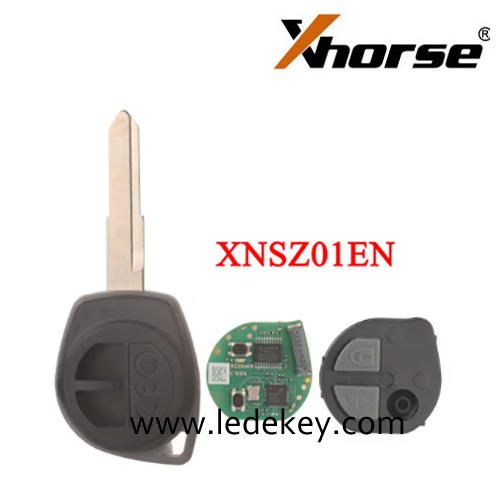 XHORSE XNSZ01EN  Wireless Universal Remote Key 2 Button with HU133R Blade key fob case shell