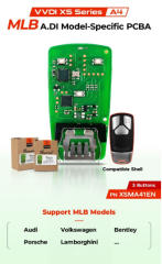 Xhorse XSMA41EN MLB Remote Key A.D A4 Model PCB + with 3 Buttons Key Shell