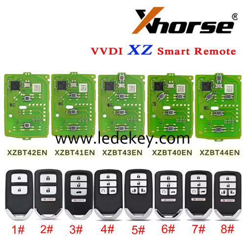 Xhorse XZBT40EN XZBT41EN XZBT42EN XZBT43EN XZBT44EN For Honda Smart Remote Key + With Key Shell (Please choose model )