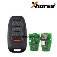 Xhorse XSADJ1GL Keyless Smart Remote Key 4 Button For Audi 754J Smart key with adjustable frequency 315mhz/433mhz/868mhz