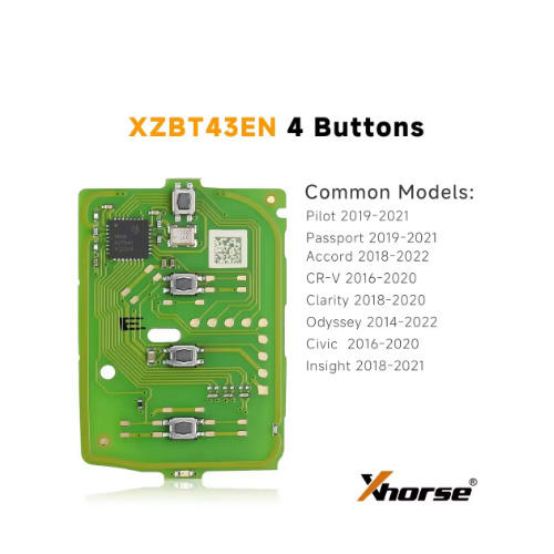 Xhorse XZBT40EN XZBT41EN XZBT42EN XZBT43EN XZBT44EN For Honda Smart Remote Key + With Key Shell (Please choose model )