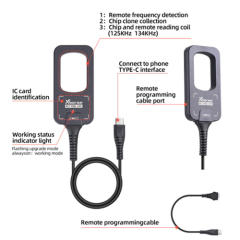 Xhorse VVDI BEE Key Tool Lite Car Key Programmer Tool Frequency Detection Transponder Clone Work on Android Phone With 6pcs B5 Wired Remotes