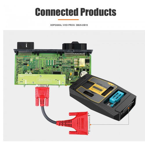 Xhorse DB25 DB15 Conector Cable work with VVDI Prog and Solder-free Adapters