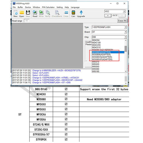 Xhorse VVDI Prog Programmer M35080/D80 Adapter