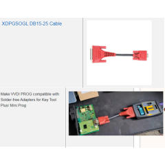 Xhorse DB25 DB15 Conector Cable work with VVDI Prog and Solder-free Adapters