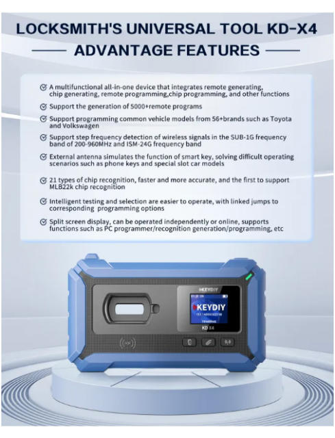 KEYDIY KD-X4 KDX4 supports detection, generating,copy, programming, Lock-smith professional essential equiment